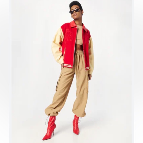 House of Sunny Jackets & Blazers - House of Sunny Varsity Letterman Bomber Jacket